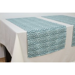 Napron decorativ / traversa anti-pete din bumbac teflonat, model picaturi apa